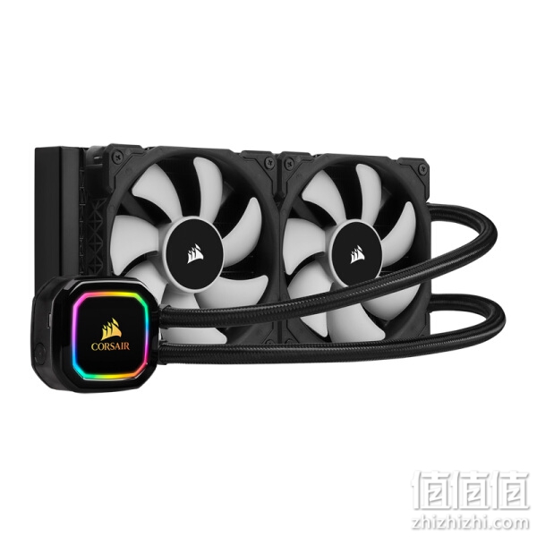 USCORSAIR 美商海盗船 H100i RGB PRO XT 水冷CPU散热器（240mm冷排/双磁悬浮风扇/RGB冷头）