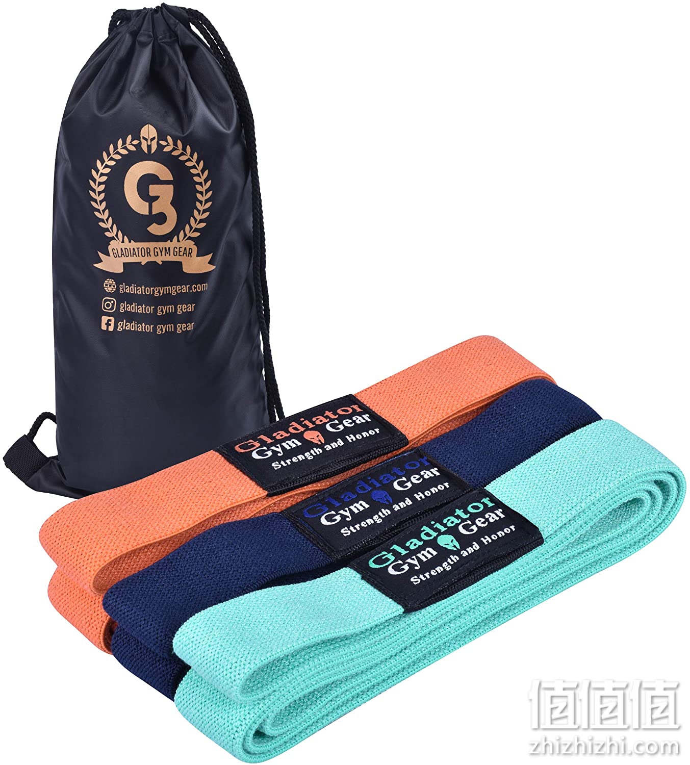 GLADIATOR GYM GEAR 3件装瑜伽阻力带套装