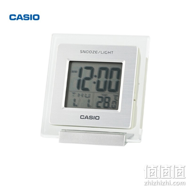CASIO 卡西欧 DQ-735-8PF 闹钟 创意学生儿童闹表闹铃 卧室床头简约静音时钟多功能电子小闹钟