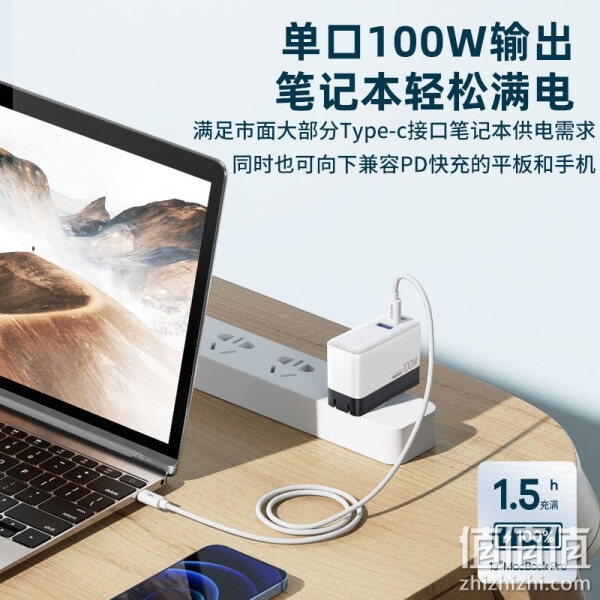 REMAX 睿量 RP-U99 100WGaN氮化镓充电器套装 多口快充 PD充电头 适用苹果13 华为 iphone13 笔记本  100W氮化镓+2米双C口100W数据线