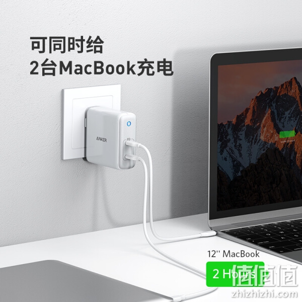 ANKER 安克 A2029 Type-c双口充电器 PD60W 苹果iphone13/12/11/Xs手机MacBook华为小米笔记本适配器iPad快充插头