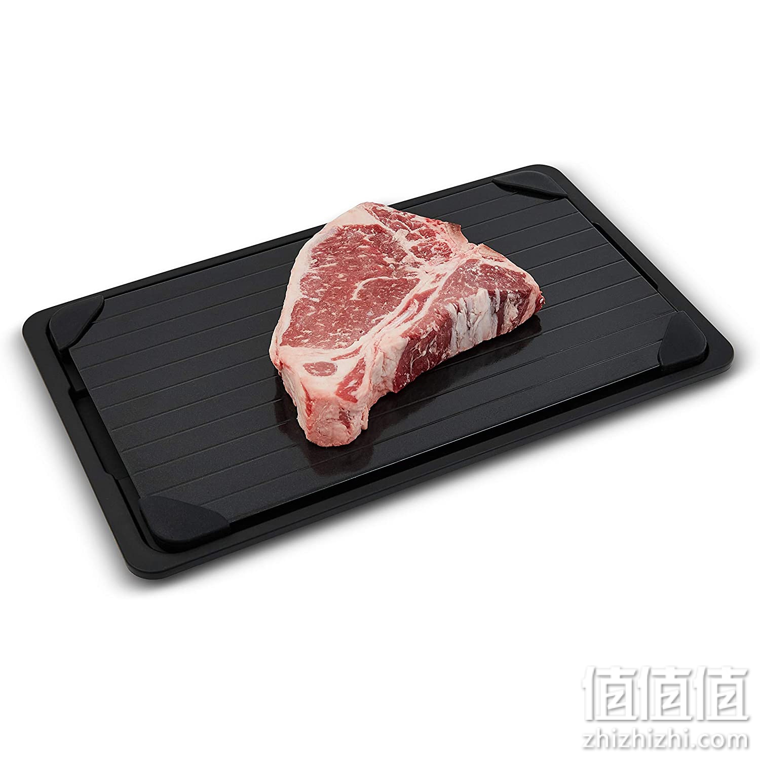 Eccho Products 双倍除霜托盘，快速解冻盘，冷冻肉的解冻托盘，适用于带滴水盘的肉类解冻盘，肉类保温器和硅胶海绵