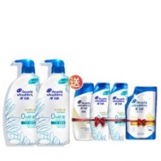双11预售：Shoulders 海飞丝 无硅油洗发水套装 450ml*2 (赠洗发水200ml+洗发水80ml*3）
