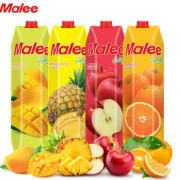口感清爽！Malee 玛丽 橙汁芒果汁苹果汁菠萝汁 4种口味混合 1L*4瓶