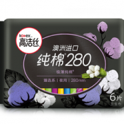 kotex 高洁丝 臻选系列 极薄纯棉卫生巾 280mm 6片装