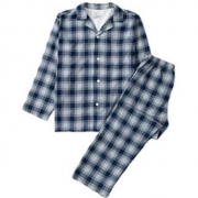 双11预售：MUJI 無印良品 FBA88A1S 男士格纹家居服套装