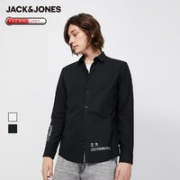 1日0点！JACK&JONES 杰克琼斯 219405509 男士潮流印花长袖衬衫