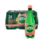 perrier 巴黎水 Perrier)天然气泡矿泉水(西柚味)塑料瓶装 500ml*24瓶/箱 进口饮用水 矿物质水法国进口
