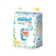 nepia 妮飘 Genki哆啦A梦系列 婴儿纸尿裤 S72片