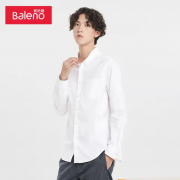 班尼路 秋冬款衬衫男牛津纺 01W漂白 S