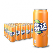 Fanta 芬达 橙味汽水 摩登罐 碳酸饮料 330ml*24罐