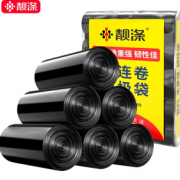 PLUS会员！靓涤 平口黑色垃圾袋 100只 45*50cm