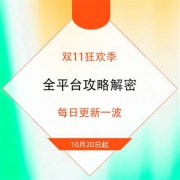 必看：2021年双11狂欢季 全平台攻略玩法解锁