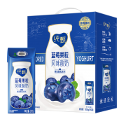 聚划算百亿补贴：纯甄 蓝莓果粒风味酸牛奶 200g*10盒装