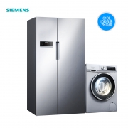 88VIP：SIEMENS 西门子 对开门冰箱+洗烘一体套装 KA92NV90TI+WN54A2U80W（赠WMF套锅*1+胶囊天堂伞*1）