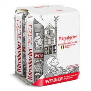 有券的上：Würenbacher 瓦伦丁 白啤啤酒 500ml*4听