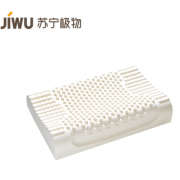 JIWU 苏宁极物 颗粒按摩高枕 白色