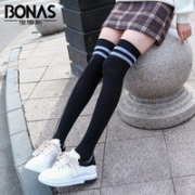 保暖时尚！BONAS 宝娜斯 女士过膝长筒袜 ds3335-56