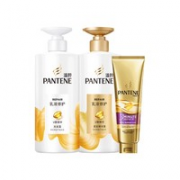 PANTENE 潘婷 乳液洗护套装（洗发500ml+护发500ml+3分钟发膜70ml）