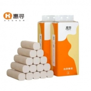 京东极速版:惠寻 原生竹浆4层加厚实芯卷纸 20卷