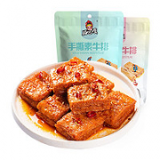 好巴食 手撕素牛排麻辣鸡汁味200g+ Arla阿尔乐全脂纯牛奶200ml*24盒