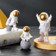 卡芬蒂 宇航员摆件 金色 3件套