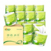心相印 茶语经典系列 卷纸 4层200g27卷（109*140mm）*4件