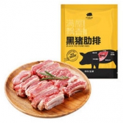 京东跑山猪 黑猪肉肋排400g/袋 京东生鲜排骨 林间生长360天 糖醋红烧炖煮