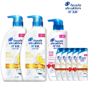 双11预售：Head & Shoulders 海飞丝 清爽去油型去屑洗发露 680ml*2 （赠 洗发露300ml+洗发露80ml*5)