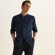 Massimo Dutti 男士休闲立领衬衫 00101301401