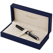 Waterman 威迪文 Exception 小智尊钢笔 18K金F尖 黑杆银夹
