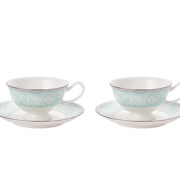 国内650元！NARUMI 鸣海 Grace Air 双人茶/咖啡杯碟套装 51707-23078P  直邮含税到手￥262.1