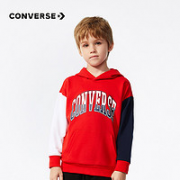 CONVERSE 匡威 儿童拼接撞色连帽卫衣