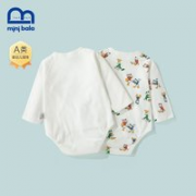 mini balabala 迷你巴拉巴拉 新生宝宝长袖纯棉包屁衣 2件装