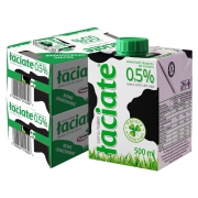 双11预售：88VIP：Laciate 兰雀 脱脂纯牛奶 500ml*8盒*2箱