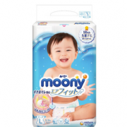 亲子会员！moony 畅透系列 婴儿纸尿裤 L54片