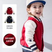 史努比联名 日本人气款 petitmain  时尚撞色 摇粒绒棒球衫