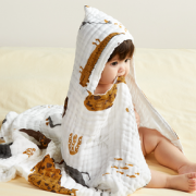 babycare 婴儿纱布带帽浴巾 经典系列