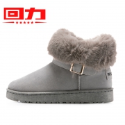 聚划算百亿补贴：回力 雪地靴 皮毛一体棉鞋