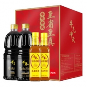 京东极速版:千禾 酱油料酒 春曲原酿生抽1.28L*2+葱姜料酒500ml*2  牛年定制礼盒装