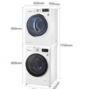 PLUS会员：LG 乐金 FLX10N4W RC90U2AV2W 洗烘套装
