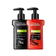双11预售：L'OREAL PARIS 巴黎欧莱雅 男士洁面套装（橡木炭吸油冻160ml+火山泥抗痘冻160ml）（赠洁面膏50ml*4+水凝露15ml*5）