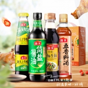88VIP：海天 简盐酱油500ml+蚝油+料酒450ml+金标生抽500ml *4件