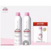 PLUS会员：evian 依云 天然矿泉水保湿喷雾 300ml*2（赠同款50ml）
