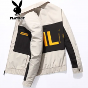 花花公子 休闲外套男 卡其 XL