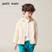 日本超高人气童装品牌 petit main 2021秋季新品男女童洋气纯棉日系长袖衬衫