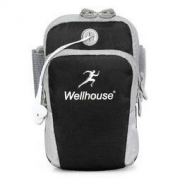 Wellhouse 中性运动臂包 WH-00627 黑色 L 6.4英寸