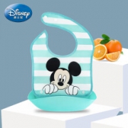 迪士尼宝宝（Disney Baby）围兜 婴儿围嘴可拆卸防水 米奇