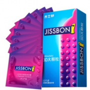 88VIP！jissbon 杰士邦 3D螺纹避孕套 大颗粒 共12只