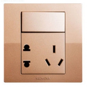 SIEMENS 西门子 lavie 悦动系列 5UB8084-3NC03 香槟金插座面板 五孔带开关款